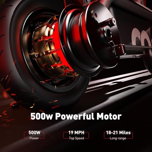 iScooter Electric Scooter with Seat, 37/21 Miles Long Range & 28/19/15.6 MPH Top Speed, 14"/12"/10" Pneumatic Tire, Height Adjustable Seat & Handlebar, Dual Suspensions Commuting Scooter with Basket