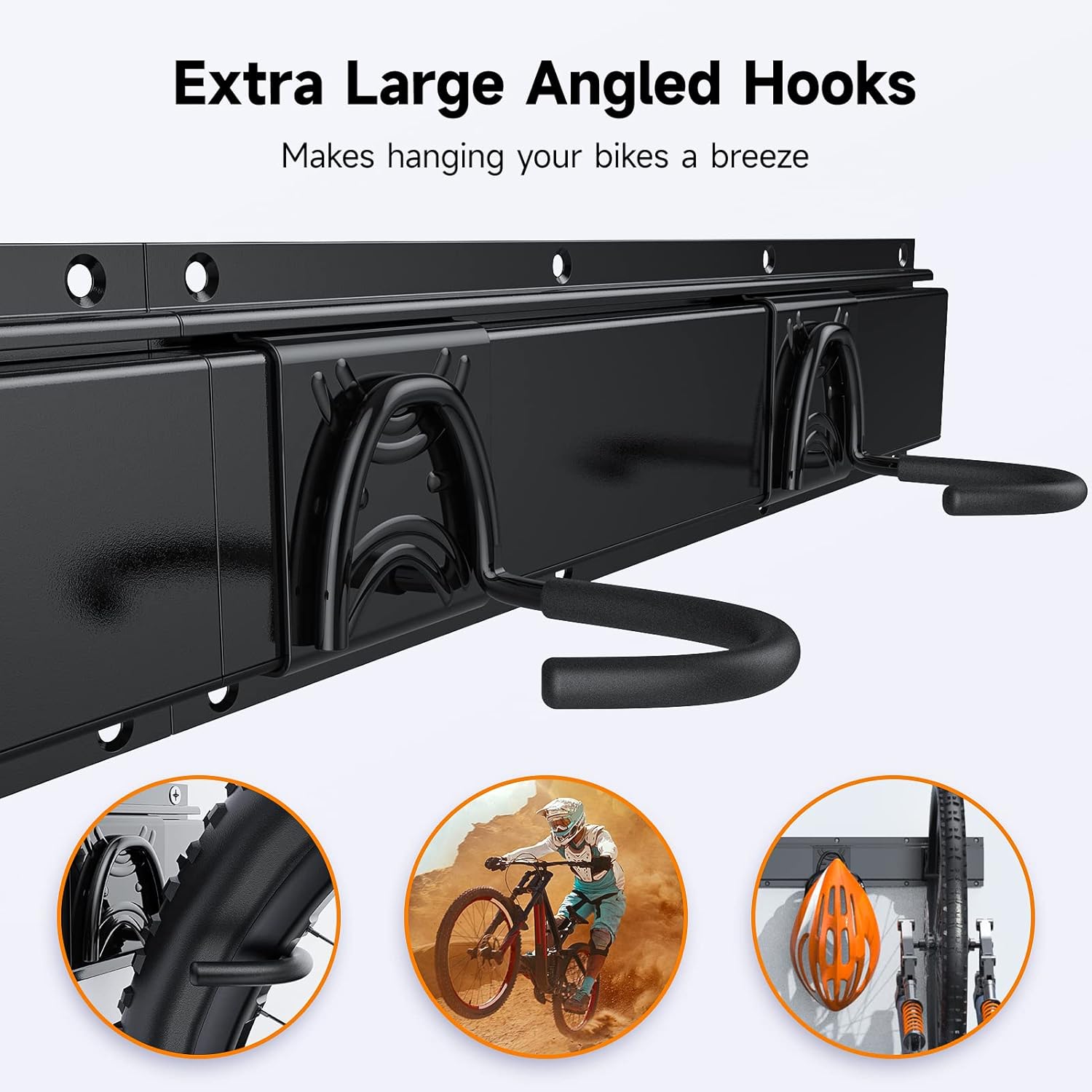 Heavy Duty Garage Bike Storage Rack Wall,Cycling Hanger Bike Wall Mount,Bicycle Storage Rack For Garage Bikes Organizer Space Saving