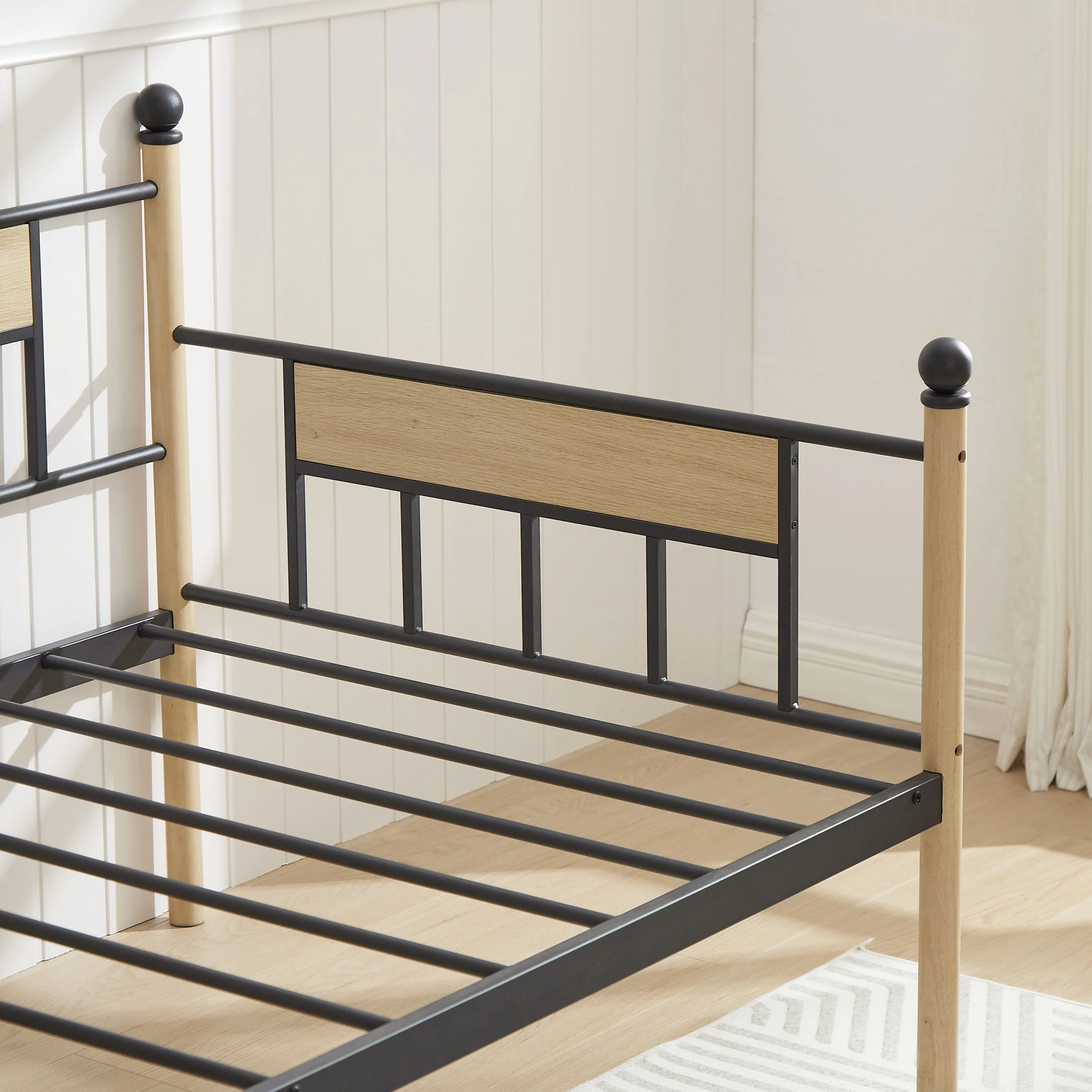Baja Twin Size  Metal Frame Daybed with Trundle - Black