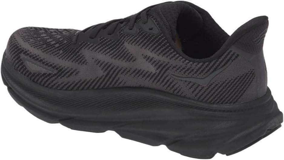 Hoka Women's Clifton 9 Sneaker, Black/Black, 9.5