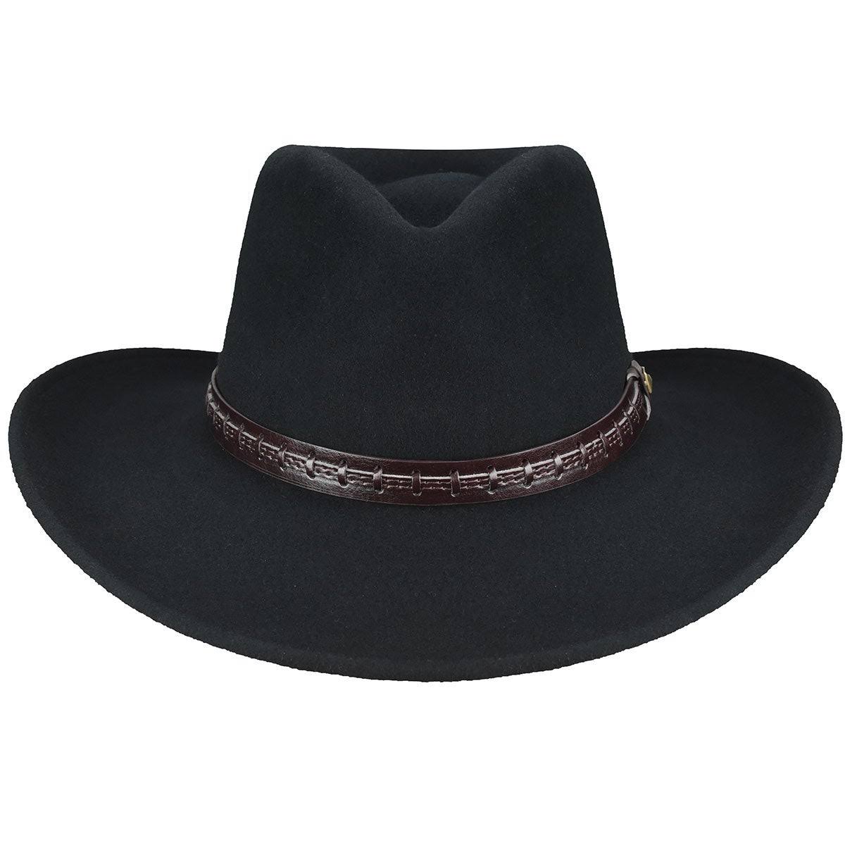 Men&s Bailey Firehole Wool LiteFelt Western Hat: Size: Small Black