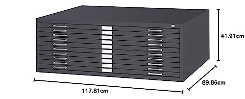Safco Products 4997WHR Flat File Closed Base for 5-Drawer 4996WHR Flat File, Sold Separately, White
