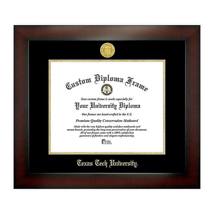 Texas Tech University 11x22 x 14x22 Medallion Diploma Frame Multi