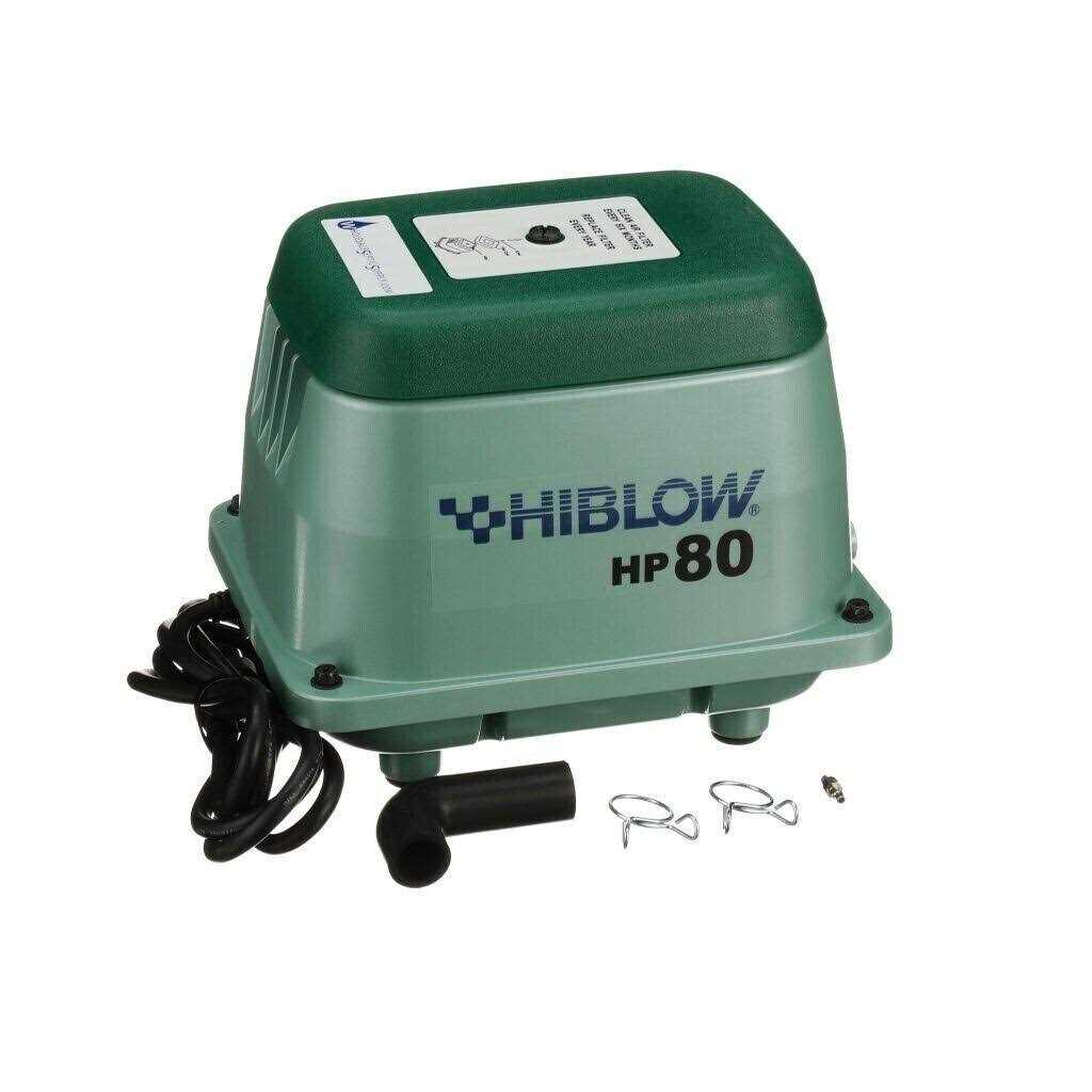 Hiblow HP-80 Aluminum Linear Diaphragm AC Septic Air Pump - Pet Supplies online store