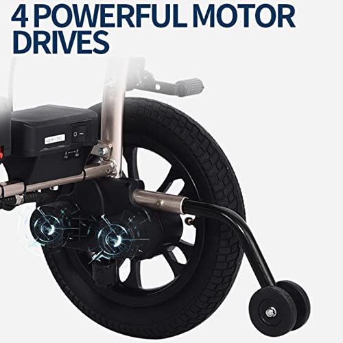Lightweight Electric Power Wheelchair for Adults and Seniors 380W Motor Portable Travel Wheel Chairs Can Support 220 Pounds for Adults and Seniors