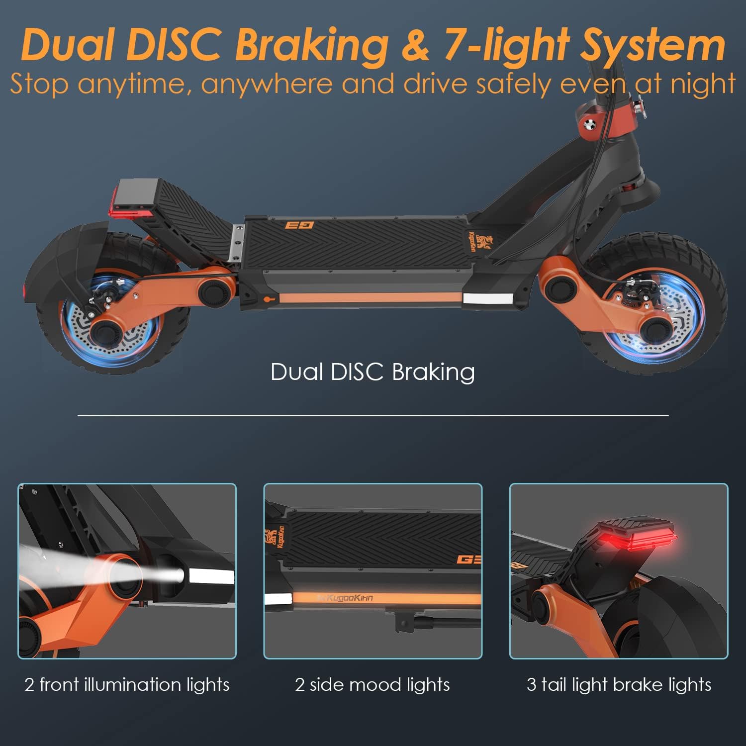 Electric Scooter, Kugookirin G3 Electric Scooter for Adults Powerful 1200W Motor Up to 31 mph, 10.5" Off Road Tires 52V/18Ah Large Capacity, Dual Brake Folding Fast e Scooter for Adult