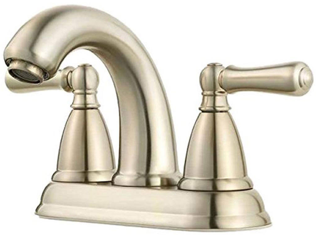 Pfister Canton 4x22 Centerset 2-Handle Bathroom Faucet Brushed Nickel F-048-CNKK