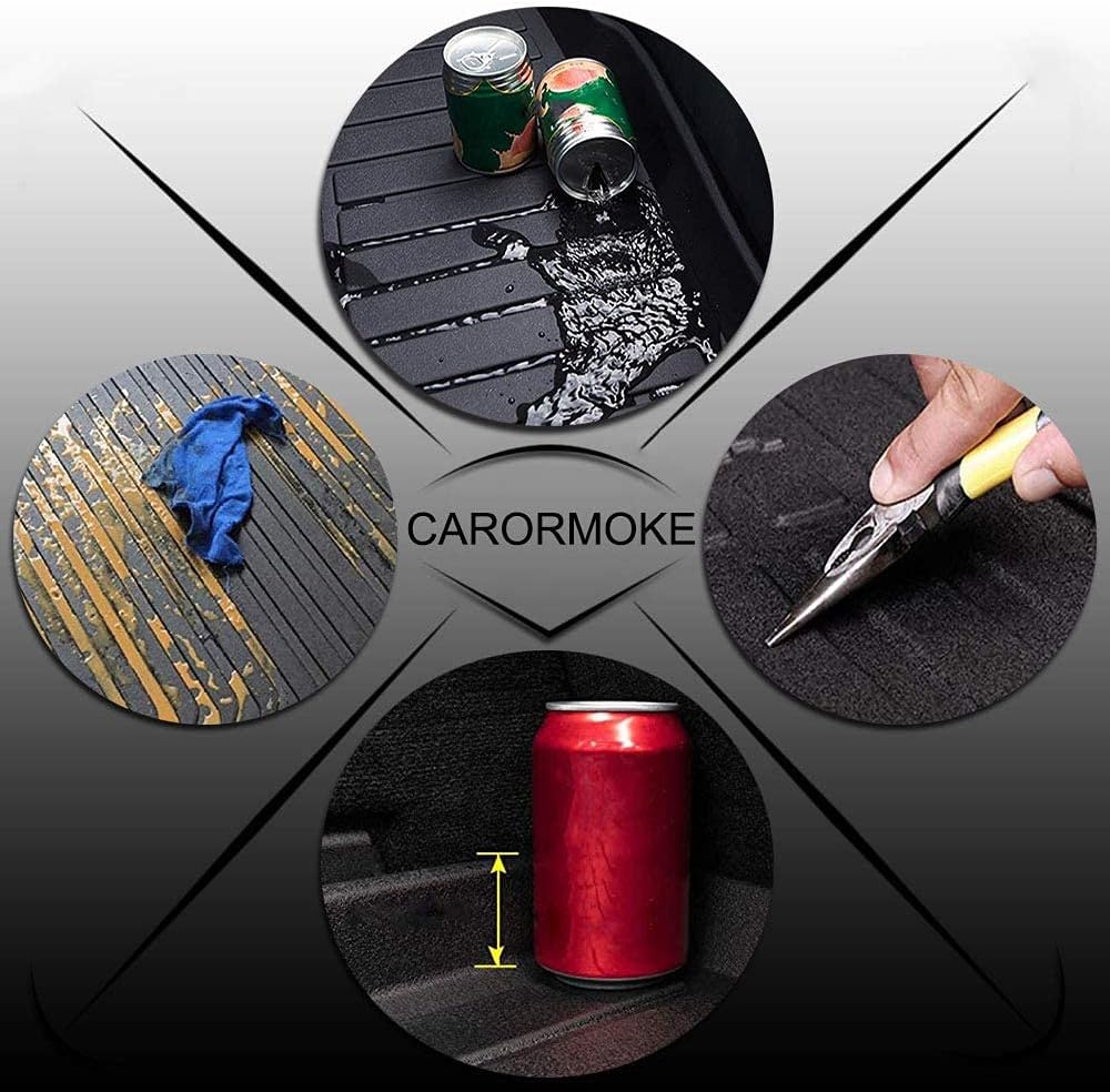 CARORMOKE Cargo Liner Trunk Mat Cargo Tray Black 2021 Compatible with 2017-2020 Honda CRV (Do Not Fit for Trunk with Subwoofer Or Honda CRV Touring)