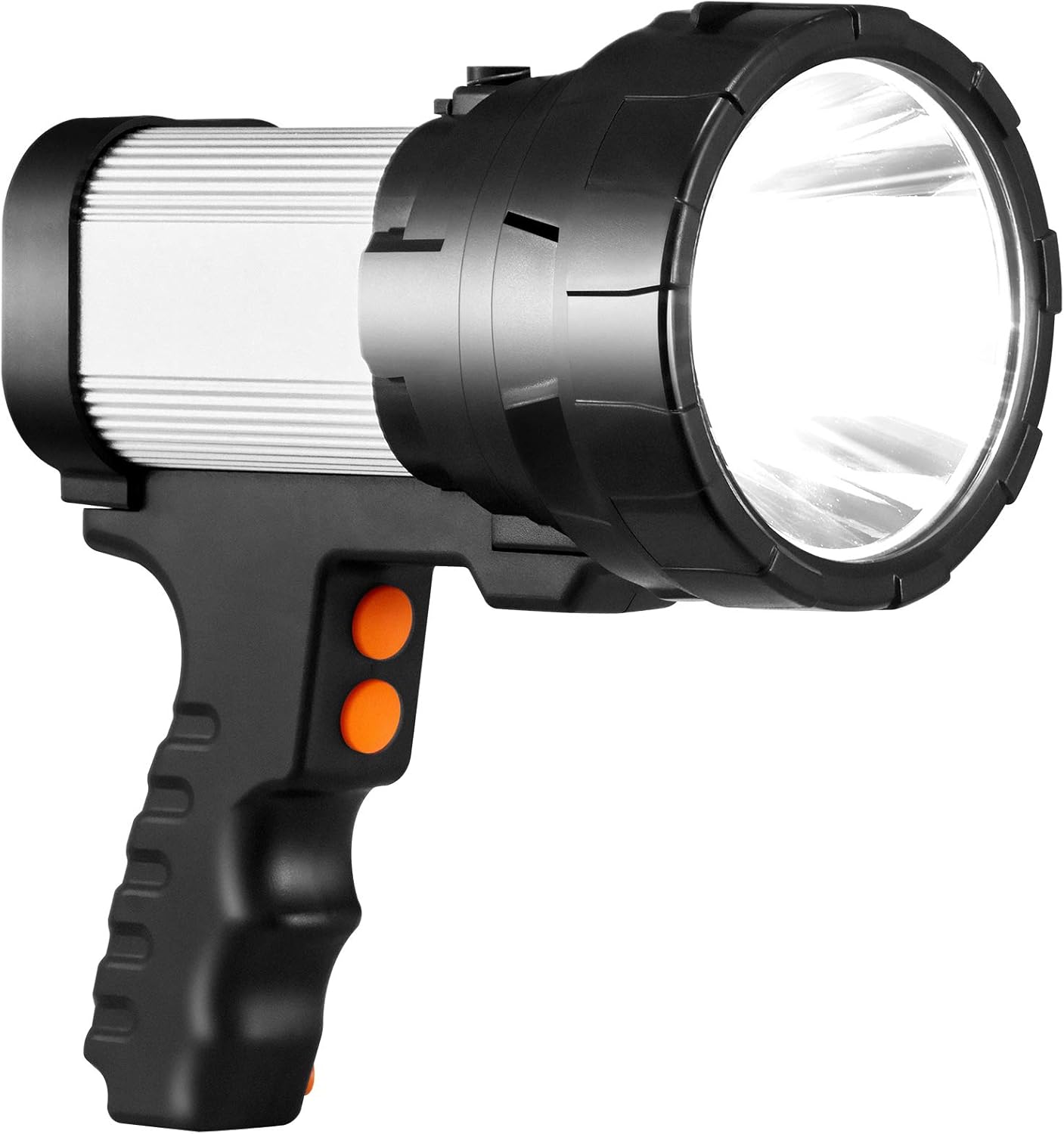 YBQZ BQ953 Rechargeable Spotlight, Super Bright 6000 Lumen LED Flashlight Handheld 10000mAh Long Lasting Large Flashlight Searchlight and Flood Camping Flashlight with Foldable Tripod