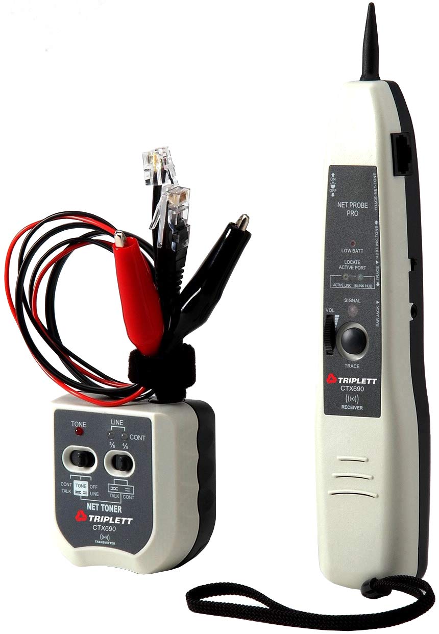 Triplett Fox & Hound Premium Tone and Probe Wire Tracing Kit Generates Multiple Tones with Adjustable Sensitivity for Electrical Wire, LAN Cable, Telephone, and More (3399)