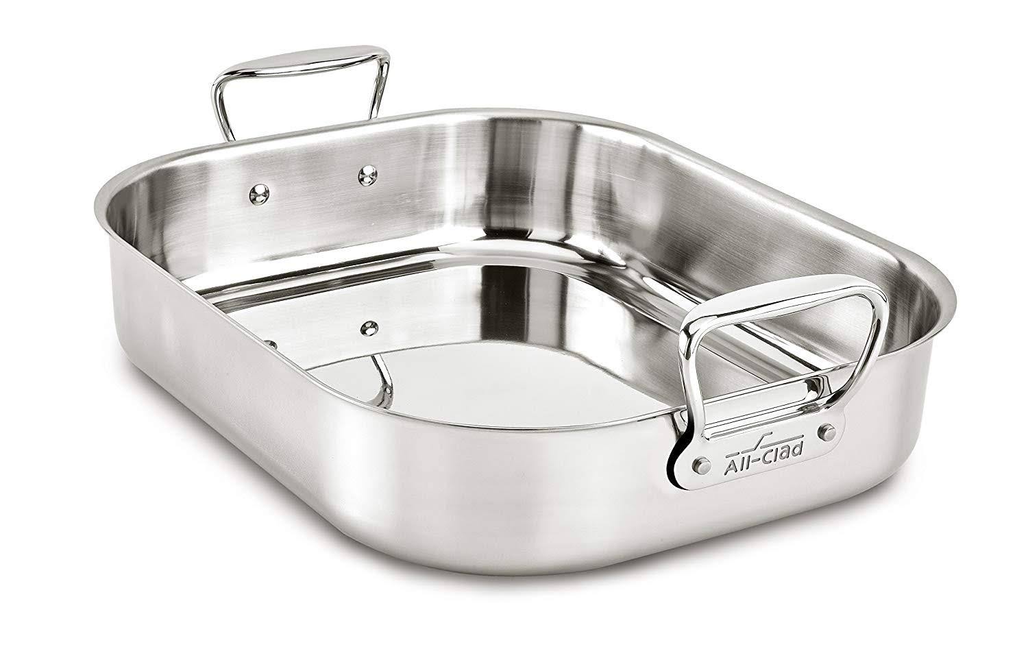All-Clad Large Stainless Steel Roaster with Rack