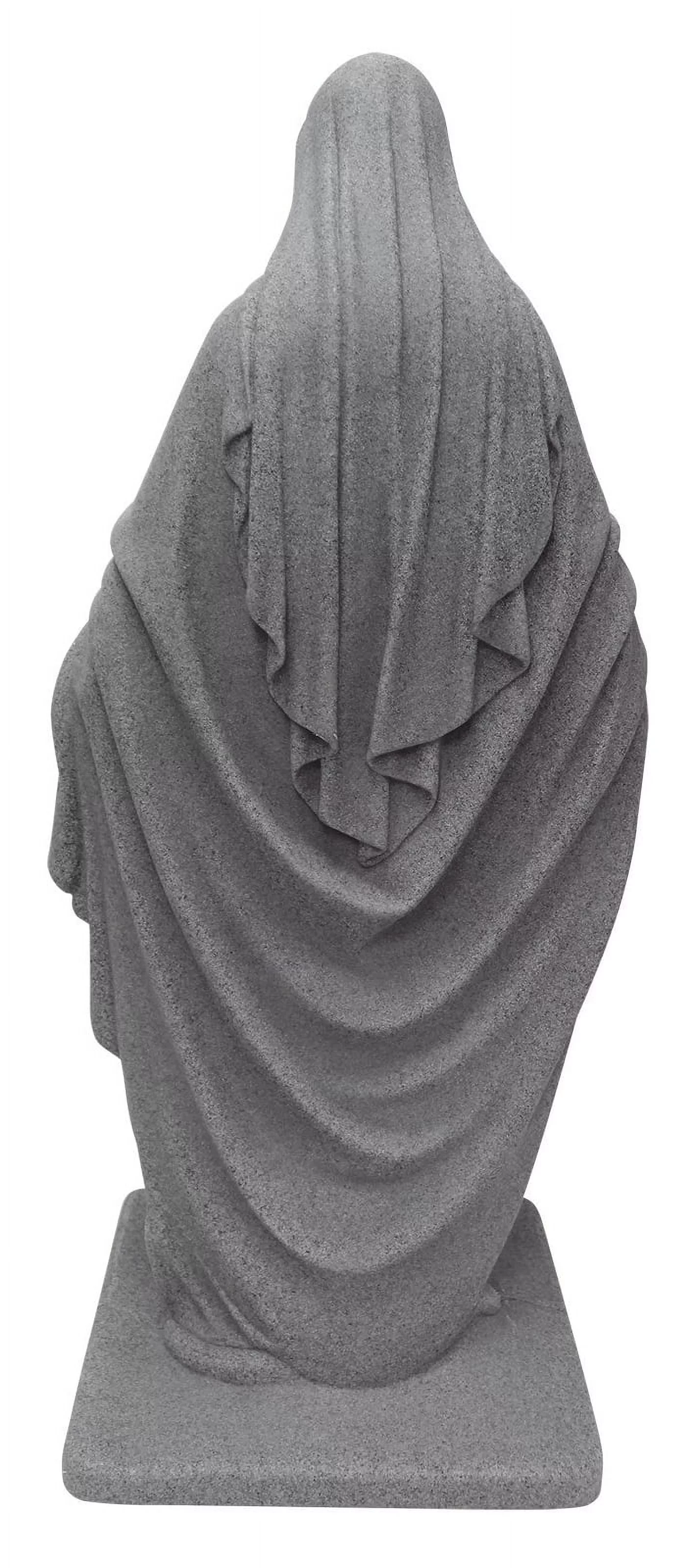 Virgin Mary Garden – Natural Granite Appearance – Made of Resin – Lightweight – 34”