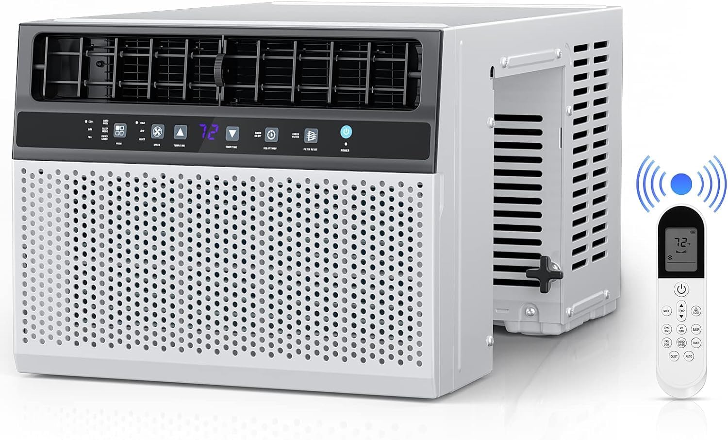 Joy Pebble 12000 BTU Window Air Conditioner, 3 in 1 Ac Window Unit for Room Cools up to 550 Sq.Ft,Dehumidifier&Fan with Energy Saving mode,3 Fan Speeds& Quiet Operation