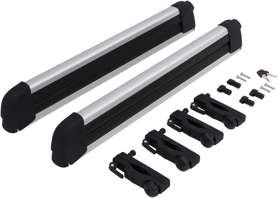 Snailfly Fit for Hyundai Palisade 2019-2022 Lockable Cross Bars Carrier & 29" Ski Snowboard Racks Kit - Work for 4 Skis or 4 Snowboards