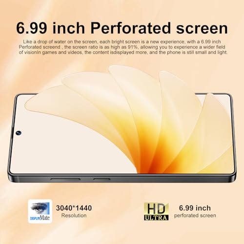 I25 Ultra Unlocked Android Phone 6.99" AMOLED 7000mAh Long-Lasting | Snapdragon 8 Gen3 | 8GB RAM+256GB | 68MP+108MP Pro Camera | Face Unlock + Stylus | Android 14 System (Blue)