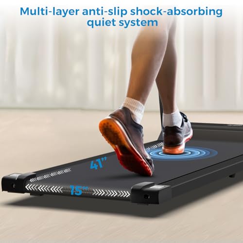 Portable Foldable Treadmills for Home, Small Folding Treadmill for Home Office with 300 LBS Capacity, Walking Running Exercise Electric Compact Treadmill with LED Display