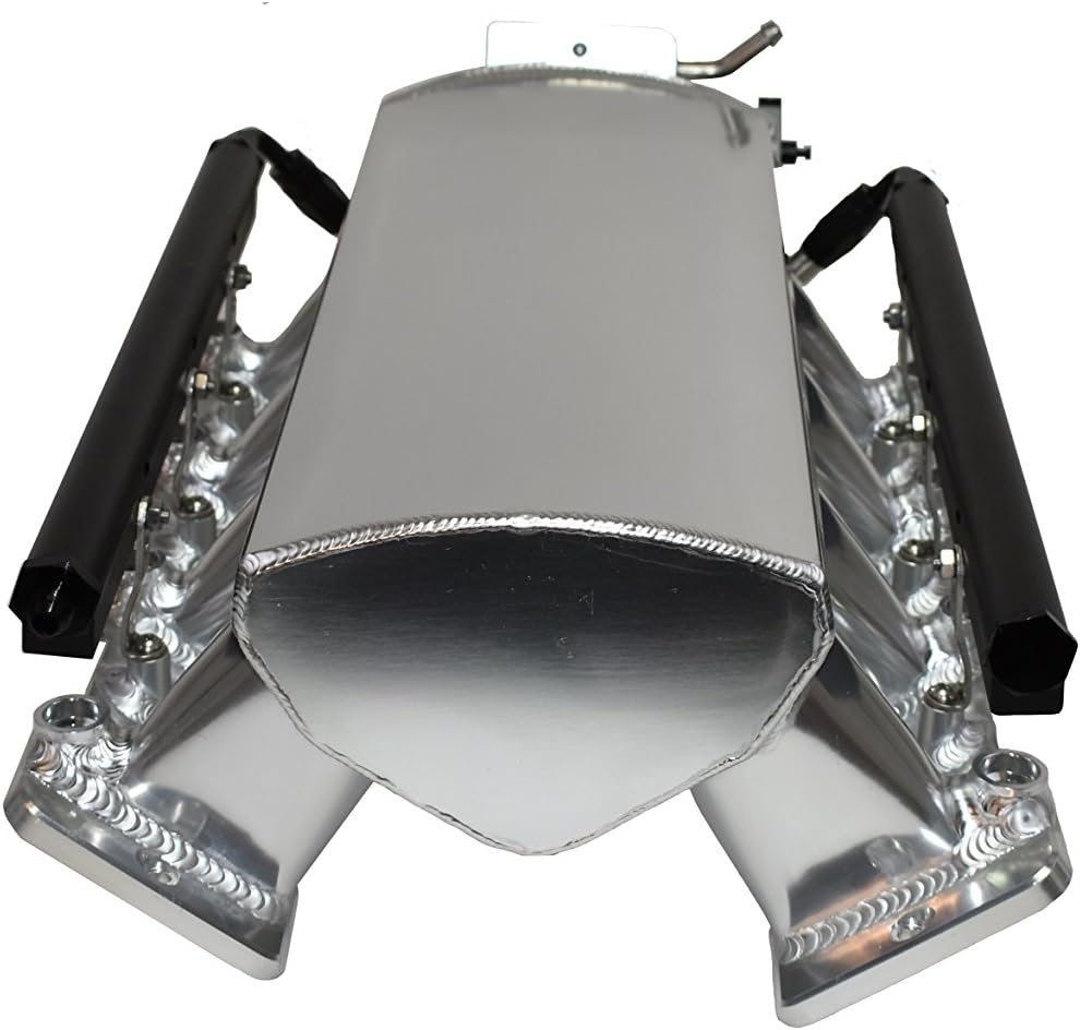 A-Team Performance - Intake Manifold 102mm Throttle Body Fabricated Metal Sheet - Compatible with Chevrolet GMC Pontiac LS LS1 LS2 LS6 Silver