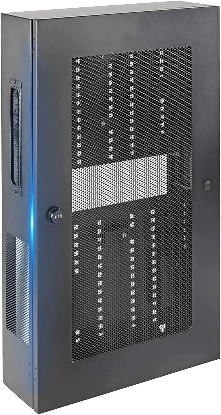 3U 19-inch Vertical Installation Smart Rack, Adjustable Bracket, Wall-Mounted Cabinet
