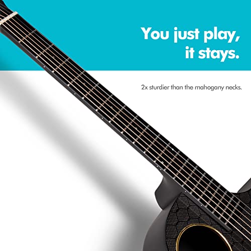 Enya X4 PRO Carbon Fiber Acoustic Electric Guitar, 41-Inch Full Size Cutaway Design, AcousticPlus Pickup System with Built-in Effects & Tuner, Includes Deluxe Hard Case, Leather Strap, Cable