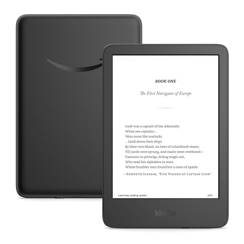 Amazon Kindle (16 GB) - Lightest and most compact Kindle, now with faster page turns, and higher contrast ratio, for an enhanced reading experience - Matcha