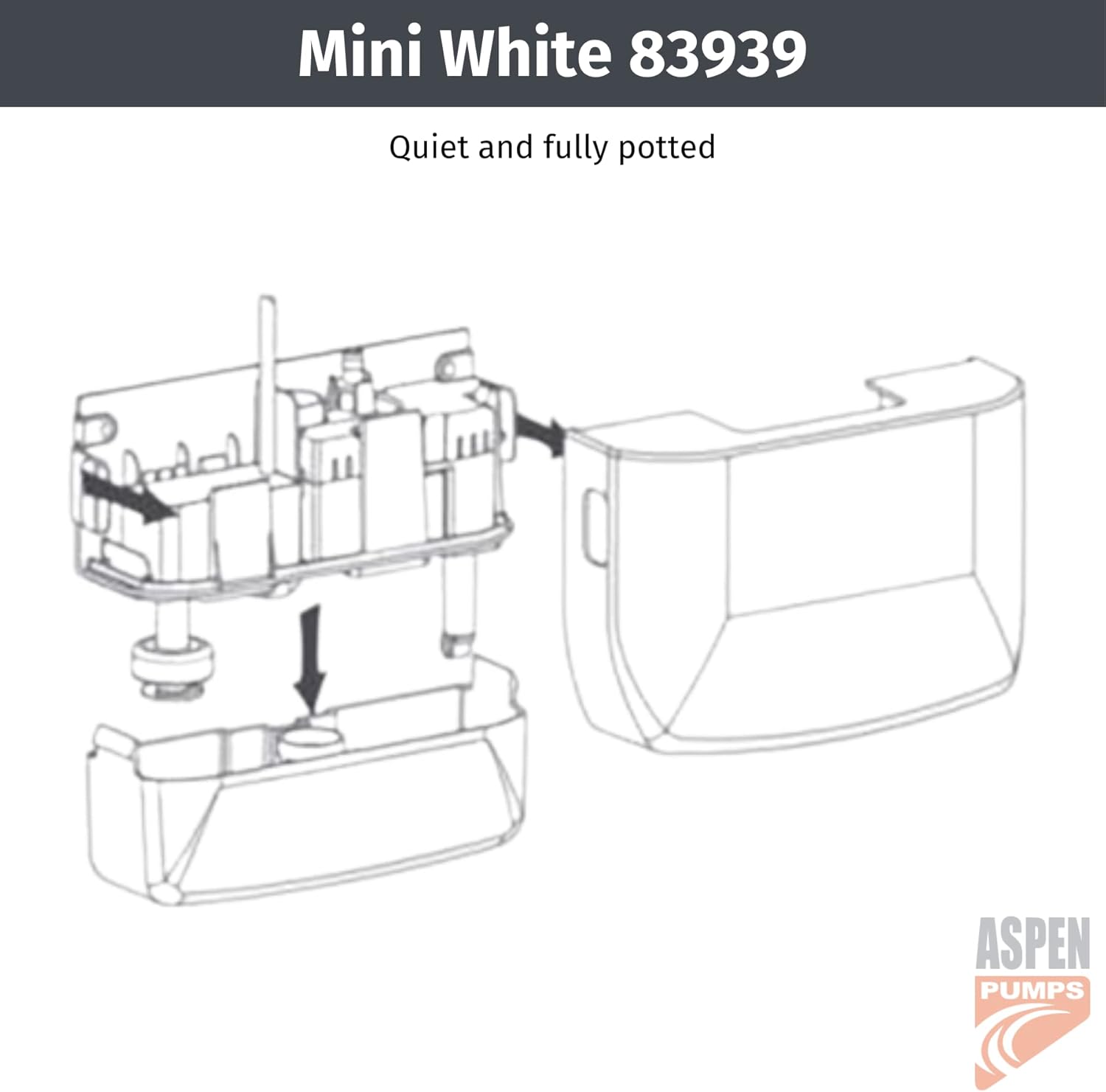 Rectorseal 83939 Aspen Mini 100-250V Condensate Pump, White