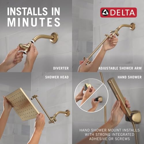 DELTA -FAUCET 10-inch Raincan Shower Head and Hand Held Shower Combo