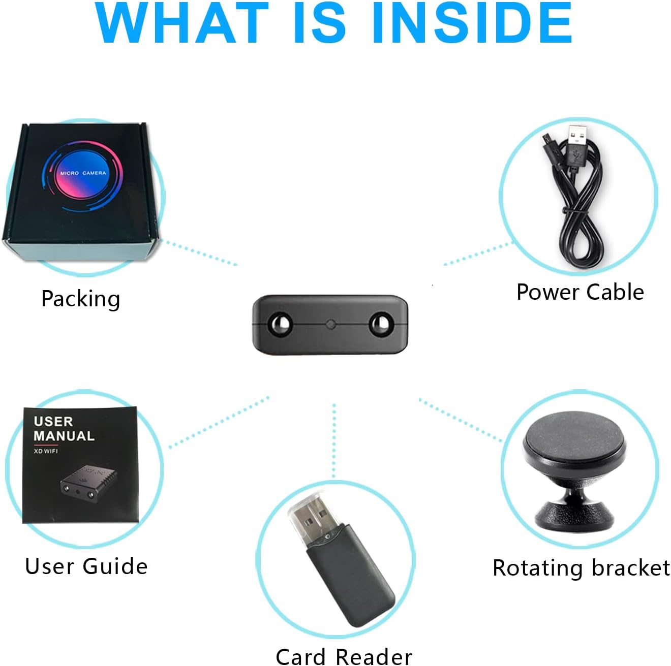 Smallest Spy WiFi Camera, Wireless IP Camera,HD1080P Portable Remote Camera,Nanny Cam,Baby Monitor with Night Vision,AI Human Motion Detection,Cloud Storage,Remote Viewing for Security iOS AndroidAPP