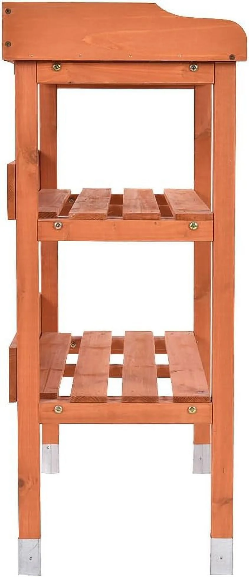 Outdoor Garden Wooden Potting Bench Work Station Table Tool Storage Shelf W/Hook