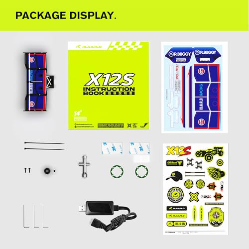 RLAARLO 1/12 Brushelss RC Cars for Adult Top Speed 50+ MPH RC Car All Terrain RC Buggy Off-Road Hobby Trucks 4x4 Remote Control Car Waterproof Truck with 3S Battery