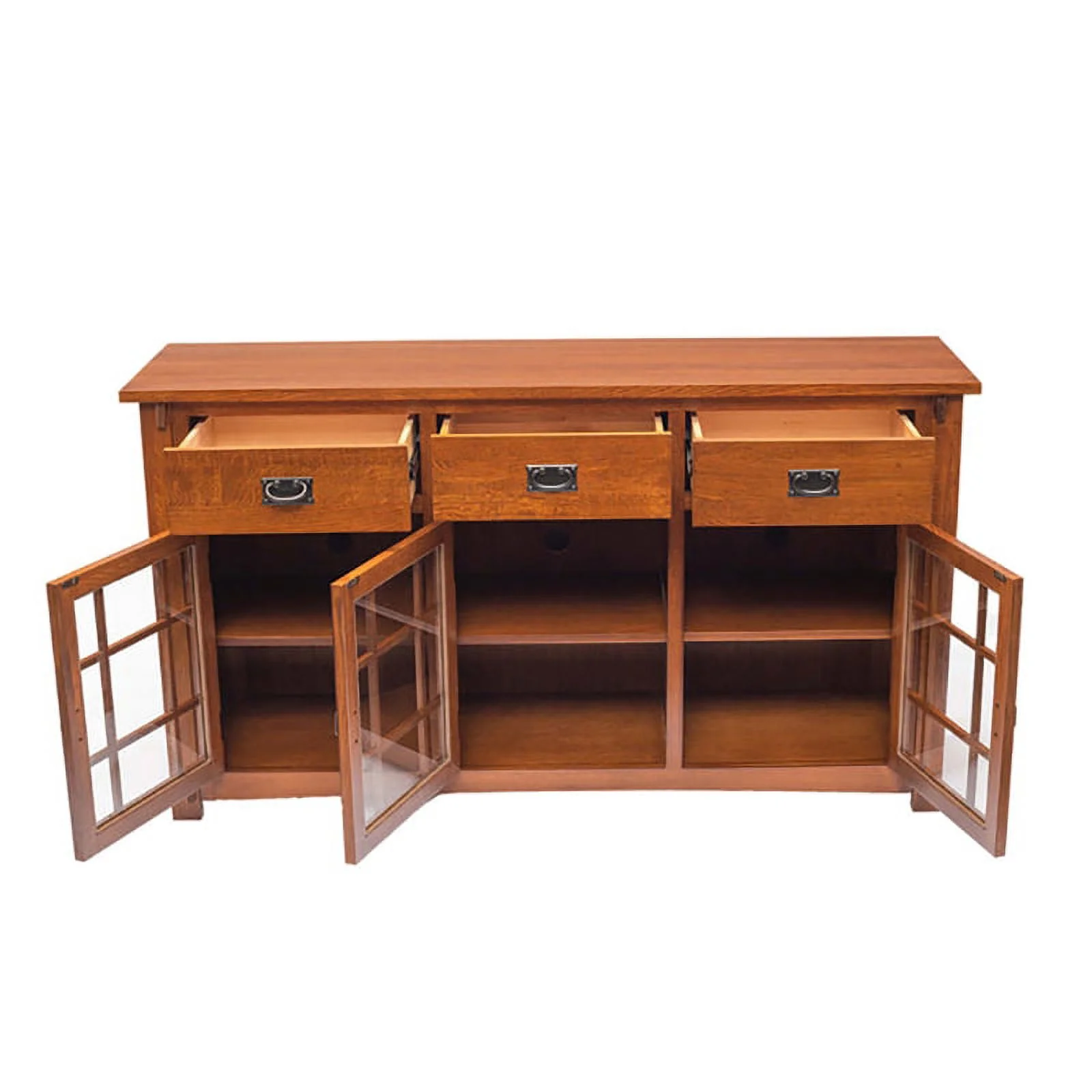 Crafters and Weavers Arts and Crafts Wood Sideboard in Cherry