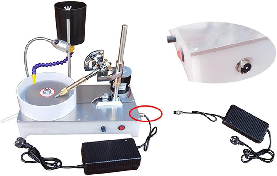 Gemstone Grinding Faceting Machine Faceted Gem Polishing Machine Jewelry Polisher Flat Grinder Lapidary Machine 2800RPM 120W (New Standard Machine)