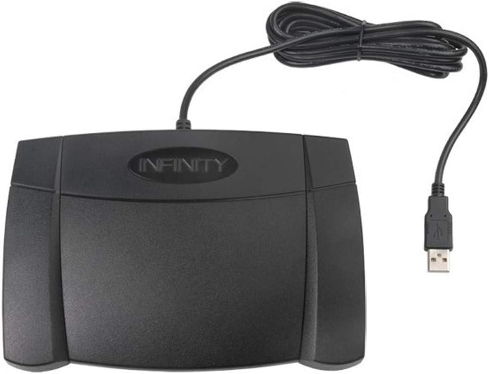 Executive Communication Systems Infinity 3 USB Foot Pedal Control with Computer Plug In, one unit