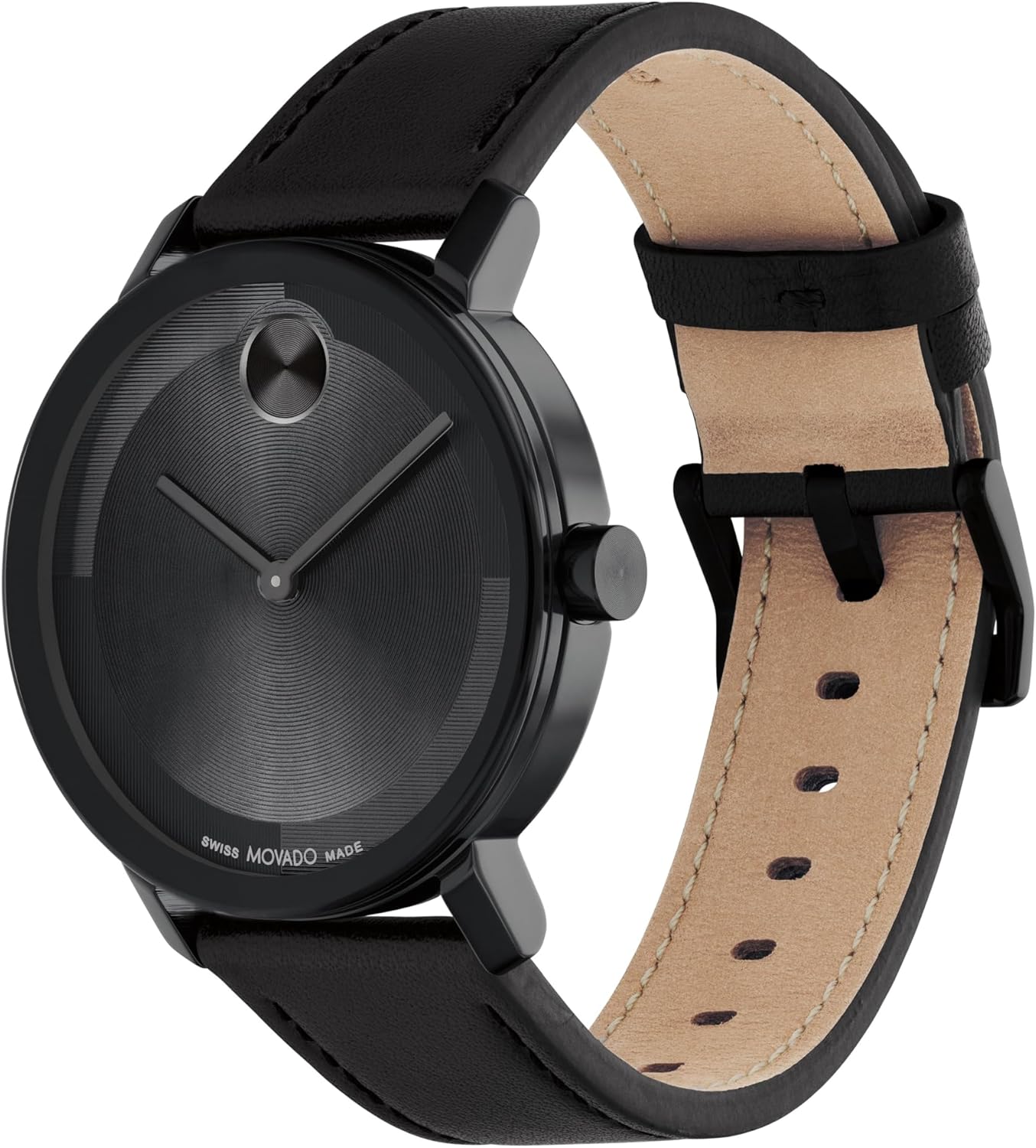 Movado Bold Evolution 2.0 Men's Watch - Swiss Quartz 2H Movement, Nappa Leather Strap - 3 ATM Water Resistance - Luxury Fashion Timepiece for Him - 40mm