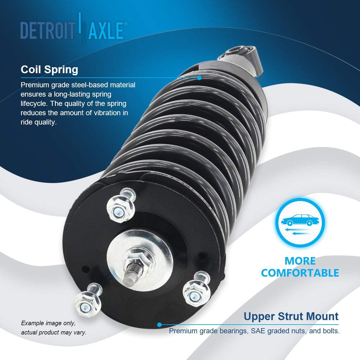 Detroit Axle - Front Complete Struts + Rear Shock Absorbers w/(4) Sway Bar Links - 8pc Suspension Kit - V6 4x4 Models - Check Vehicle Filter