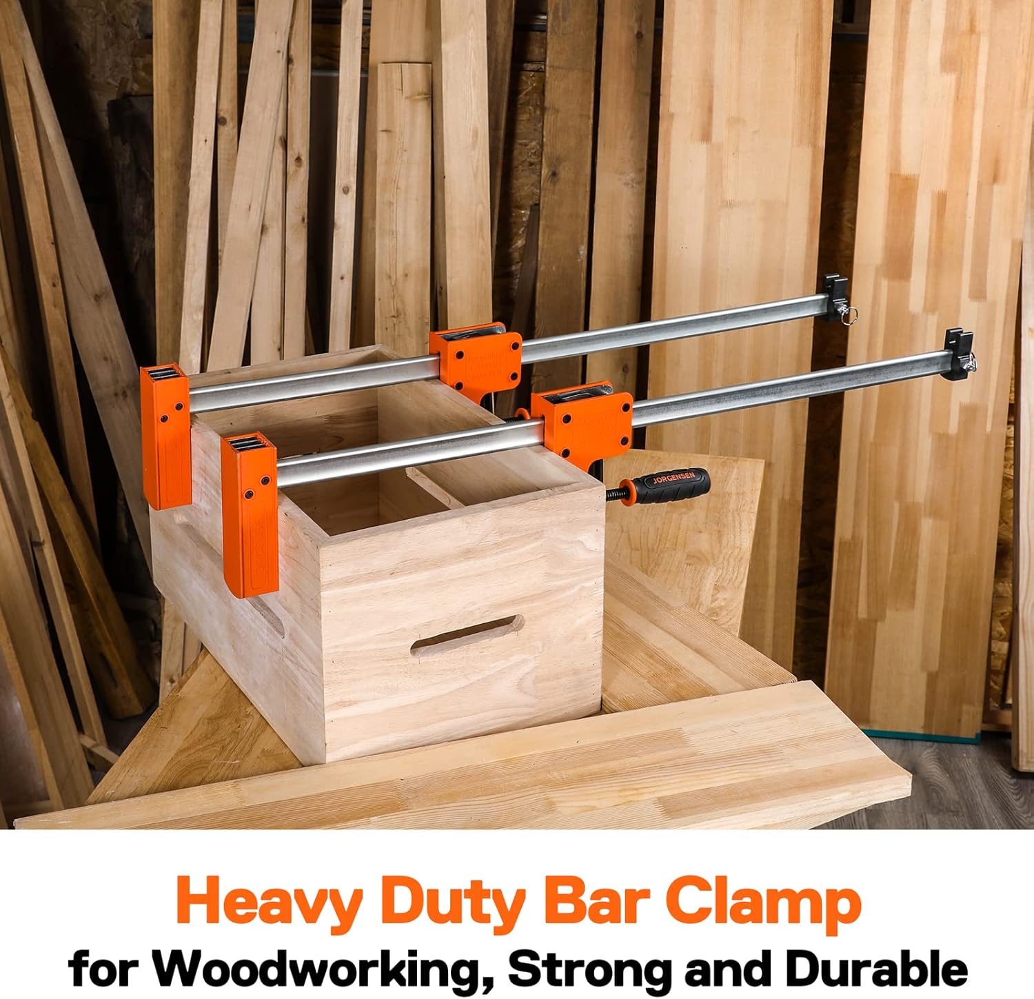 Jorgensen Cabinet Master 24-inch 90° Parallel Jaw Bar Clamp, 2-pack…