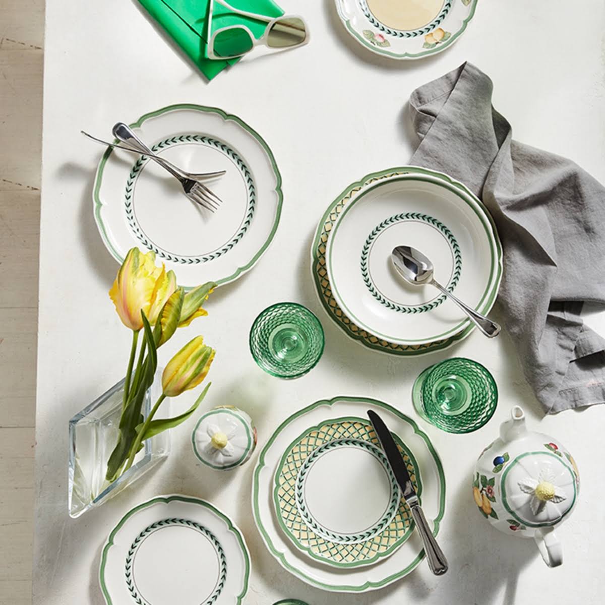 Villeroy u0026 Boch French Garden Green Line Oval Platter