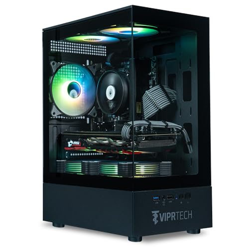 ViprTech Stryker 4.0 Liquid-Cooled PC - AMD Ryzen 7 (4.4GHz Turbo), RTX 4060 8GB, 32GB DDR4 3200, 1TB NVMe SSD, 700W PSU, WiFi BT, Win 11 Pro, RGB, Gaming Desktop Computer Prebuilt, White