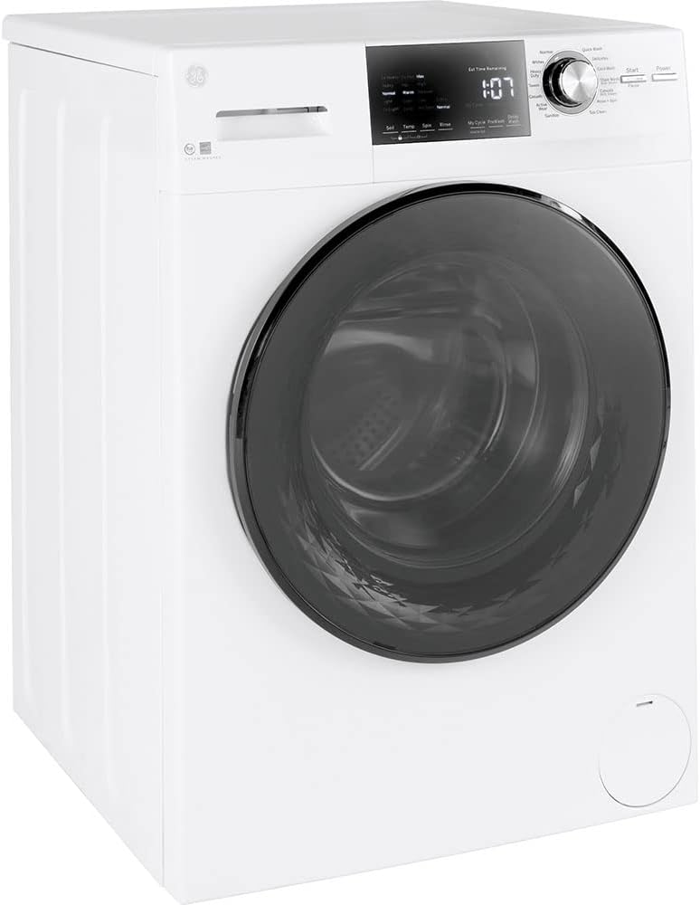 GE GFW148SSMWW Frontload Washer with Steam, 2.4 Cu. Ft. Capacity, White