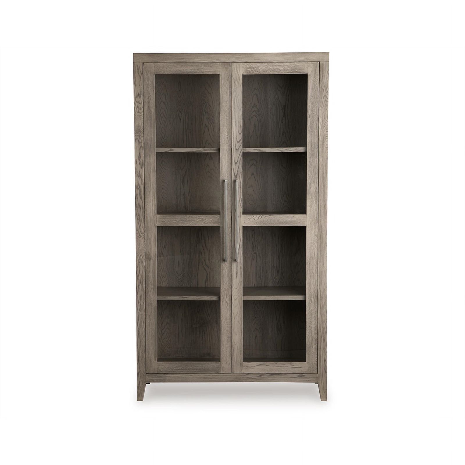 Ashley Furniture Dalenville 2-Door Wood Accent Cabinet in Antiqued Light Gray