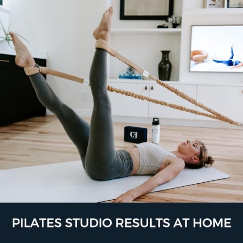 COREFIRST Premium Resistance Pilates System - Reformer Style Pilates–Premium Resistance Bands Set Lightweight Portable Pilates for Home–App Workouts for All Levels