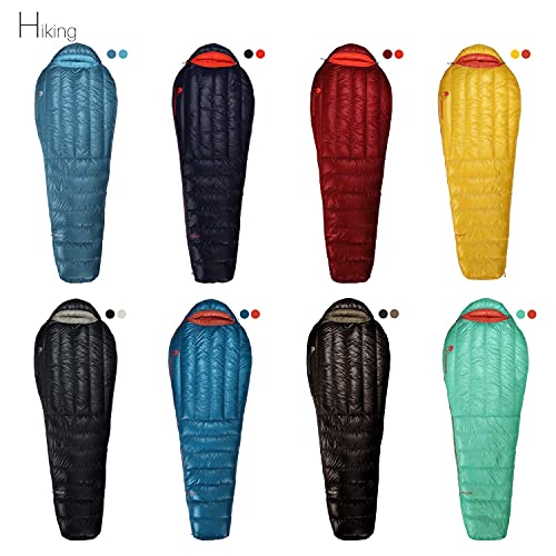 Mountaintop Ultralight Mummy Down Sleeping Bag 650 Fill Power Duck Down Suits for 32 Degree F for Camping Hiking Backpacking