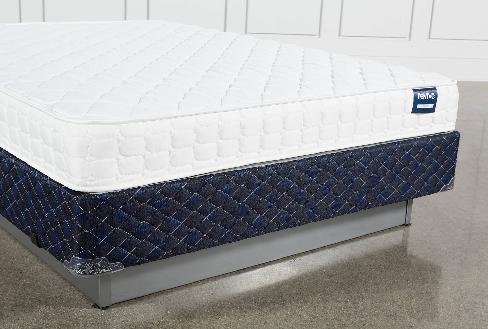 Full Mattress Set - Revive Series 2 Full Mattress with Foundation Casual - White - Fabric - 54x22W x 75x22D x 15x22H at Living S