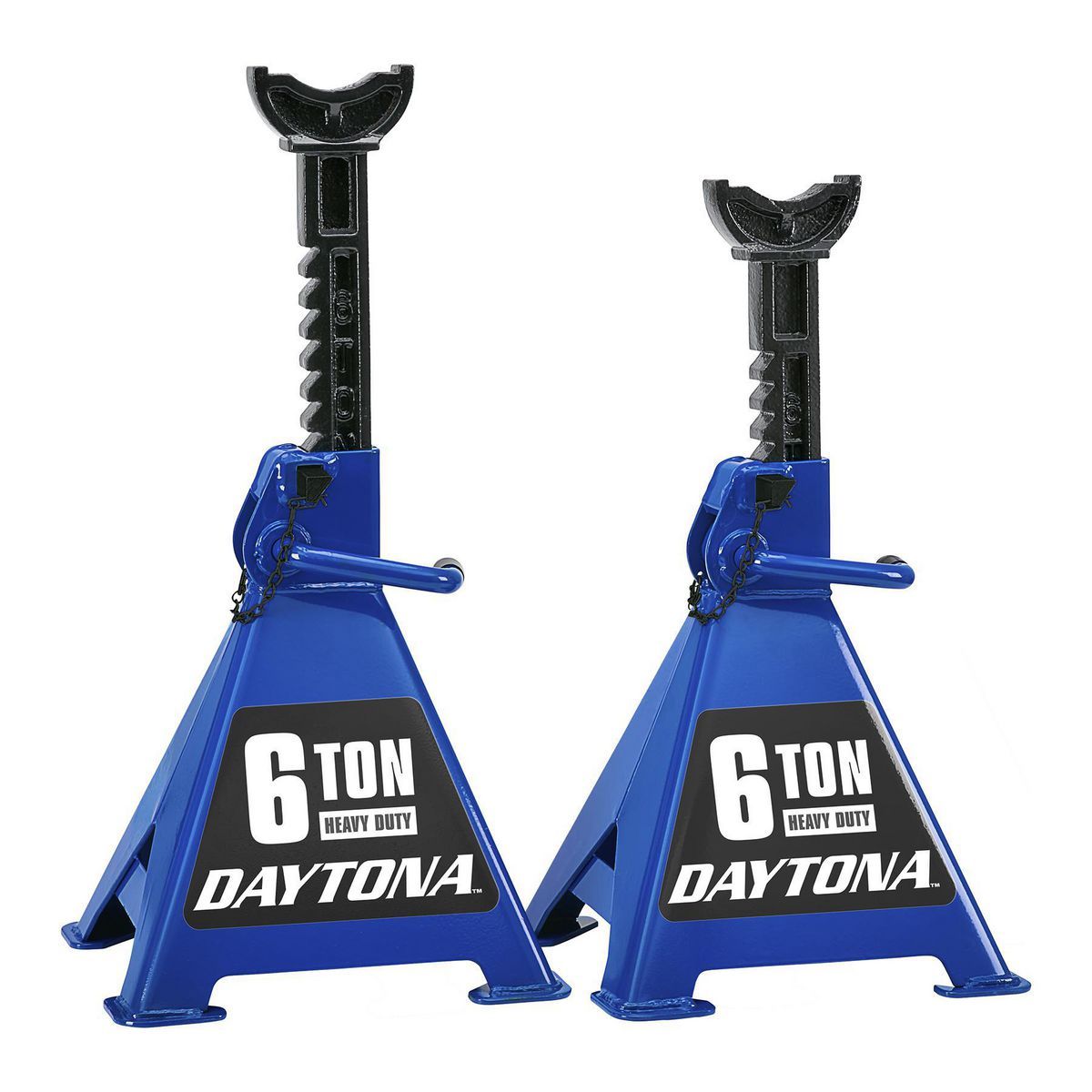 DAYTONA 6 Ton Heavy Duty Ratcheting Jack Stands, Slate Gray