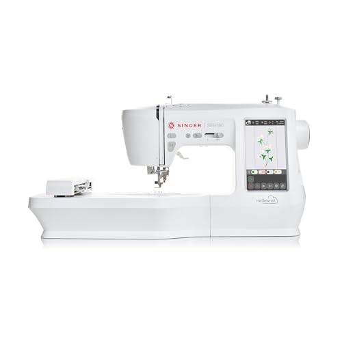SINGER SE9180 Sewing & Embroidery Machine | 250 Built-in Stitches, 150 Embroidery Designs, 10 Fonts, 1-Step Buttonhole, 7" Touchscreen, Automatic Needle Threader & WiFi Connectivity