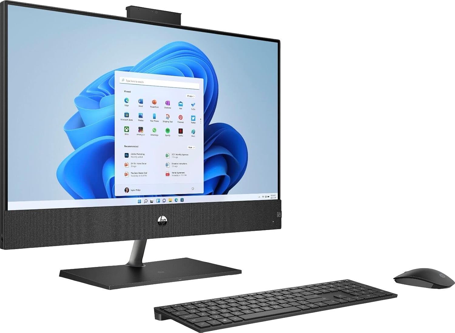 HP Pavilion 27" Full HD Touchscreen All-in-One Desktop Computer - 12th Gen Intel Core i7-12700K 12-Core up to 5.00 GHz Processor, 16GB DDR4 RAM, 4TB NVMe SSD, Intel UHD Graphics 770, Windows 11 Home