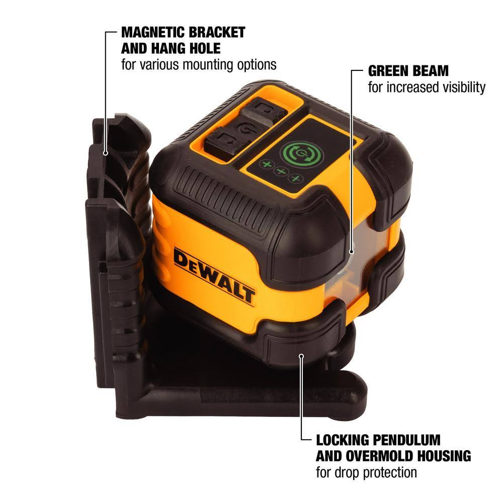 DeWalt DW08802CG Green Cross Line Laser Level