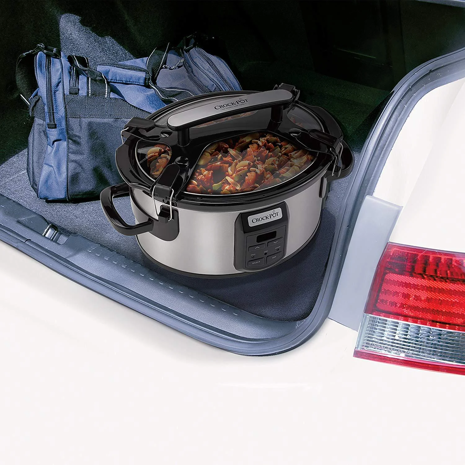 Crockpot SCCPVS600ECP-S Crock-Pot Cook and Carry Portable Slow Cooker with Digital Control, 6 Quart, Silver