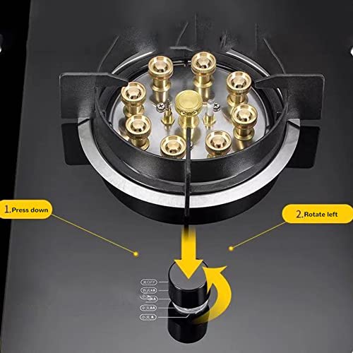 Gas Cooktop Single Burners,18 Inches Portable Built-in Gas Hob LPG/NG Dual Fuel Easy to Clean for RVs, Apartments, Outdoor