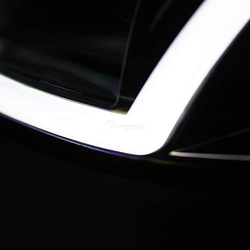 7422440591543 Compatible With 1999-2004 Ford Mustang Switchback Sequential LED Strip Bar Chrome Housing Headlights With Amber Reflector