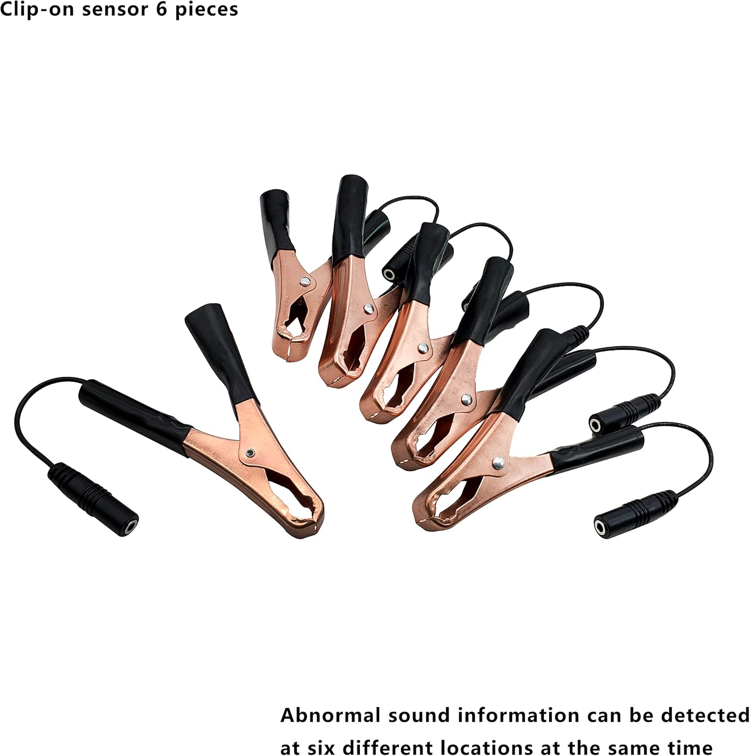 ZKTOOL Chassis Ears Electronic Stethoscope Diagnostic Kit with Headphones, Electronic Ears Automotive,6 Channel Car Engine Noise Finder Sound Detector Tester Tool Set